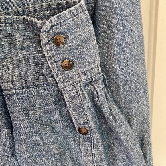 Blue Chambray Button Down Shirt - Picture 4 of 4